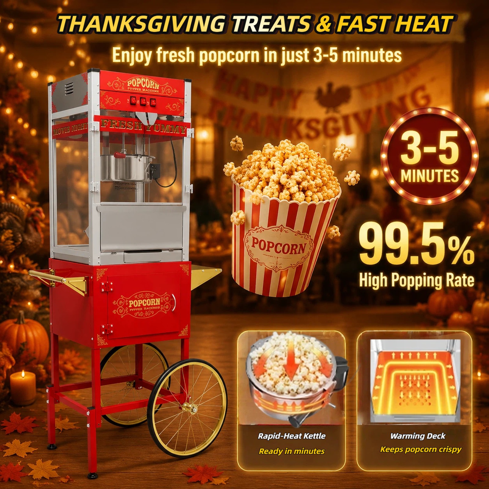Fast heating and high pop rate